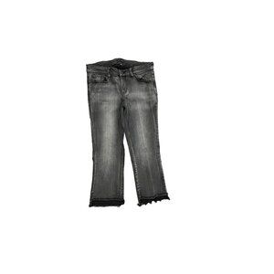 New Directions Capri Raw Hem‎ Women's size 8PS Black Denim Jeans